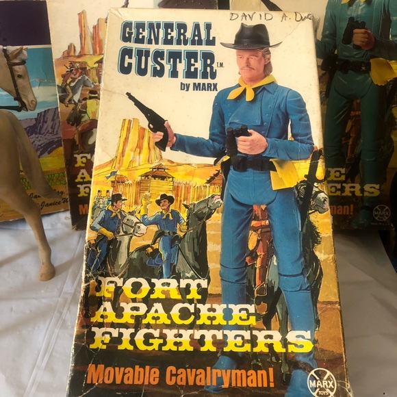 Fort Apache Fighters Geronimo Custer Capt Maddox 2 horse Pancho & Comanche - Picture 9 of 11